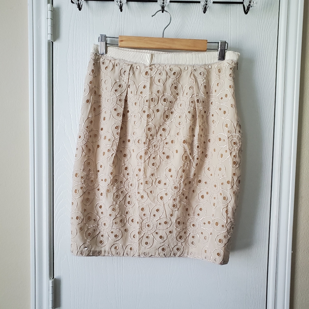 Moschino Cheap and Chic Eyelet Pencil Skirt